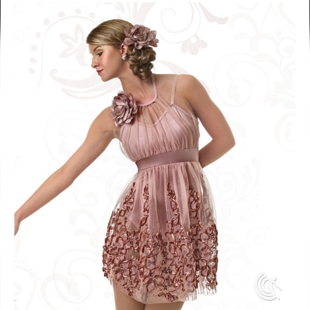 Elegant Pink Floral Dress